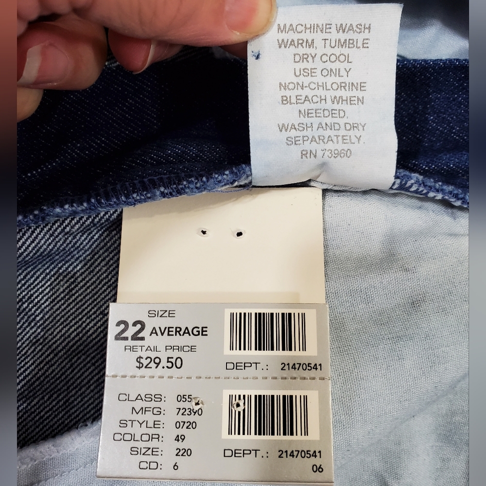 Avenue Blues High Waist Classic Fit Blue Jeans Plus Size 22 Avg ~ New With Tags - Picture 11 of 11